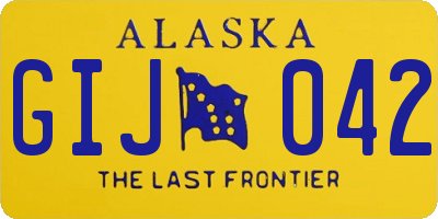 AK license plate GIJ042