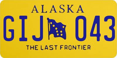 AK license plate GIJ043