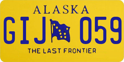 AK license plate GIJ059