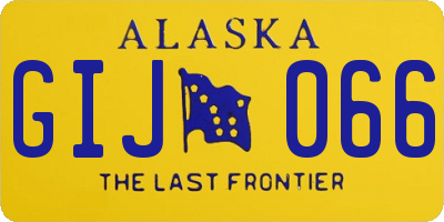 AK license plate GIJ066