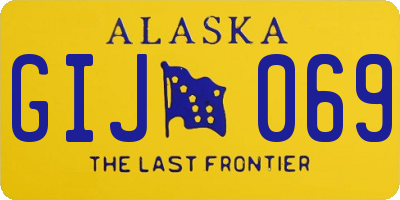 AK license plate GIJ069