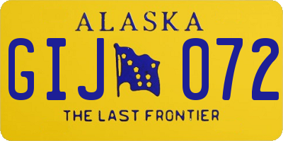 AK license plate GIJ072