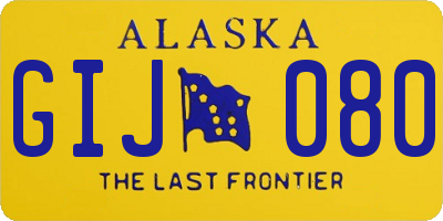 AK license plate GIJ080