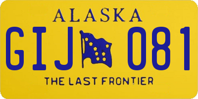 AK license plate GIJ081