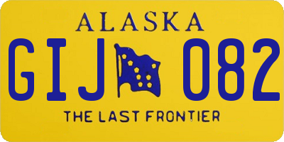 AK license plate GIJ082
