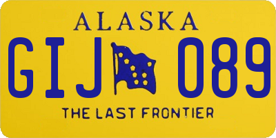 AK license plate GIJ089