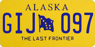 AK license plate GIJ097