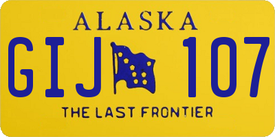AK license plate GIJ107