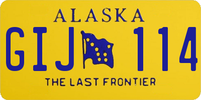 AK license plate GIJ114