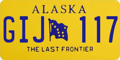 AK license plate GIJ117