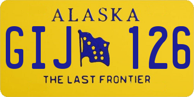 AK license plate GIJ126