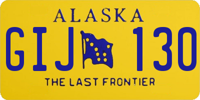 AK license plate GIJ130