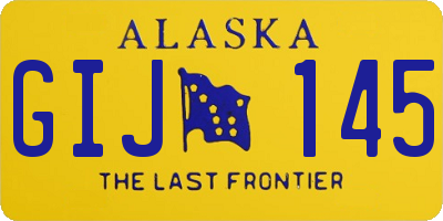 AK license plate GIJ145