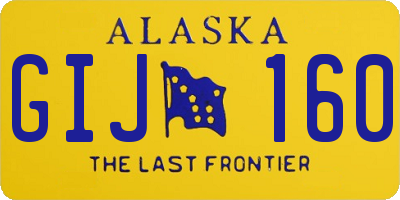 AK license plate GIJ160