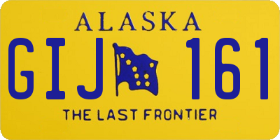 AK license plate GIJ161