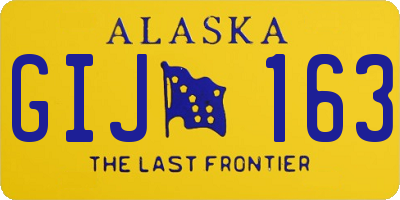 AK license plate GIJ163