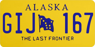 AK license plate GIJ167