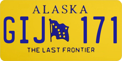 AK license plate GIJ171