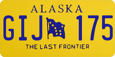 AK license plate GIJ175