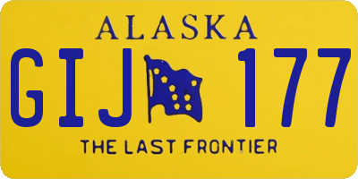 AK license plate GIJ177