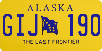 AK license plate GIJ190