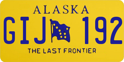 AK license plate GIJ192