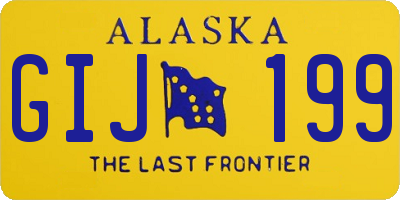 AK license plate GIJ199
