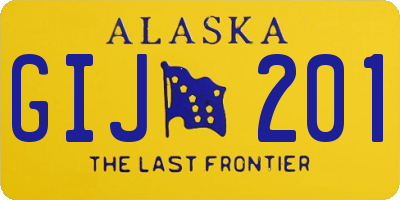 AK license plate GIJ201