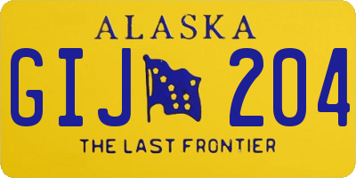 AK license plate GIJ204