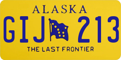 AK license plate GIJ213