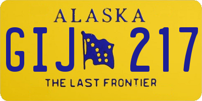 AK license plate GIJ217