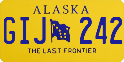 AK license plate GIJ242