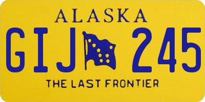 AK license plate GIJ245