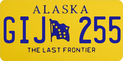 AK license plate GIJ255