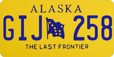 AK license plate GIJ258