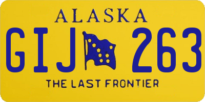 AK license plate GIJ263