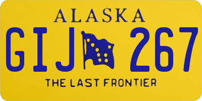 AK license plate GIJ267