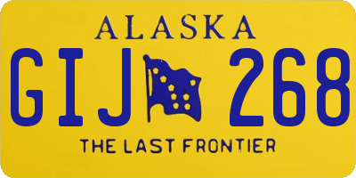 AK license plate GIJ268