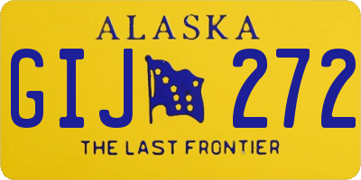 AK license plate GIJ272