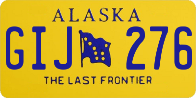 AK license plate GIJ276