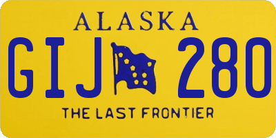 AK license plate GIJ280