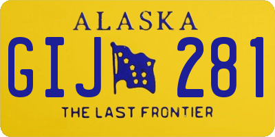 AK license plate GIJ281