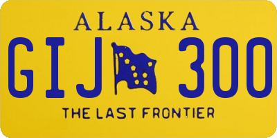 AK license plate GIJ300