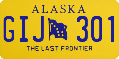 AK license plate GIJ301