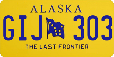 AK license plate GIJ303