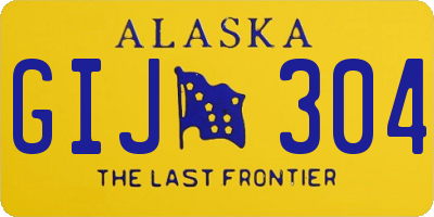 AK license plate GIJ304