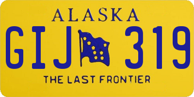 AK license plate GIJ319