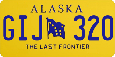 AK license plate GIJ320