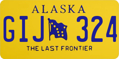 AK license plate GIJ324