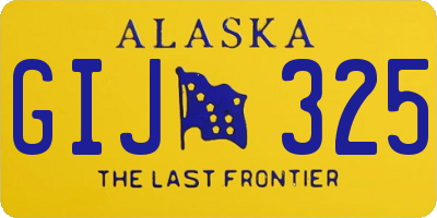 AK license plate GIJ325